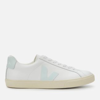 Veja Women's Esplar Leather Low Top Trainers - Extra White/Menthol - UK 3