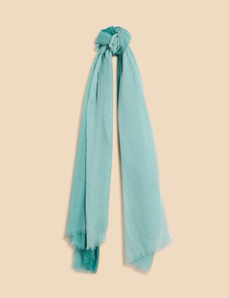 White Stuff Women's Chunky Knit Scarf - Blue, Grey,Blue