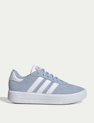 Adidas Women's Court Silk Trainers - 4.5 - Light Blue, Light Blue