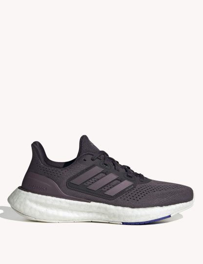 Adidas Women's Pureboost 23 Running Trainers - 5 - Medium Purple, Medium Purple,Medium Grey Mix