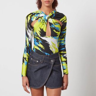 Coperni Cutout Printed Jersey Bodysuit