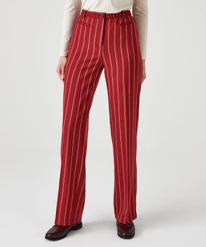 Damart Pinstripe Tummy-Slimming Trousers