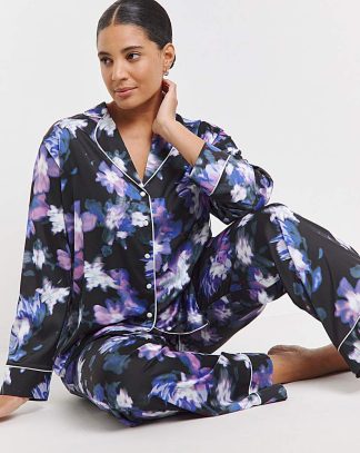 Figleaves Stretch Satin Pyjama Set