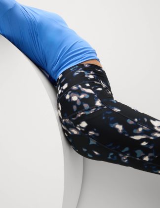 Goodmove Women's Go Move Printed 7/8 Gym Leggings - 10 - Blue Mix, Blue Mix