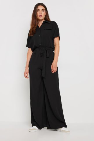 Lts Tall Black Utility Jumpsuit 12 Lts | Tall Women's Jumpsuits