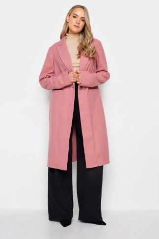 Lts Tall Blush Pink Midi Formal Coat 12 Lts | Tall Women's Coats