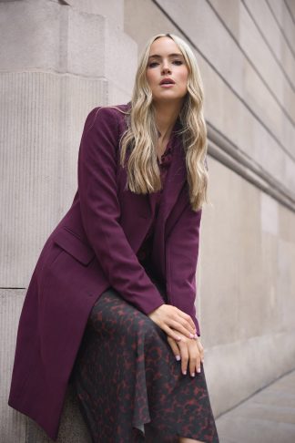 Lts Tall Burgundy Red Midi Formal Coat 10 Lts | Tall Women's Coats