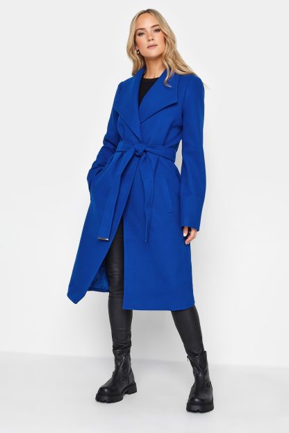 Lts Tall Cobalt Blue Belted Coat 28 Lts | Tall Women's Formal Coats