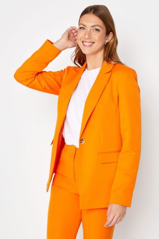 Lts Tall Orange Tailored Blazer 8 Lts | Tall Women's Blazer Jackets