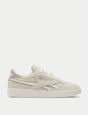 Reebok Women's Club C Revenge Leather Trainers - 6 - Ivory Mix, Ivory Mix,Medium Grey Mix