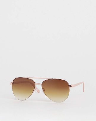 Valentina Rose Gold Aviator Sunglasses