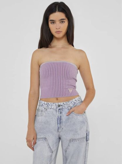 Guess Originals Rib Knit Tube Crop Top