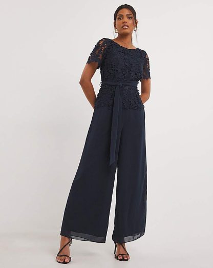 Joanna Hope Lace Jumpsuit