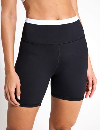 Lilybod Women's Sara 5 High Waisted Gym Shorts - Black, Black