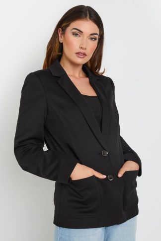 Lts Tall Black Tailored Button Blazer 10 Lts | Tall Women's Blazer Jackets