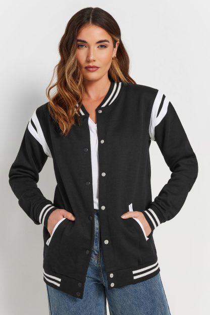 Lts Tall Black Varsity Bomber Jacket 8 Lts | Tall Women's Bomber Jackets