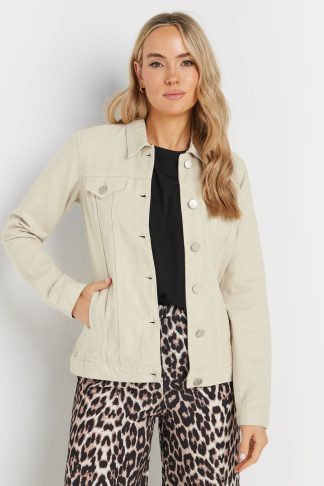 Lts Tall Cream Denim Jacket 14 Lts | Tall Women's Denim Jackets