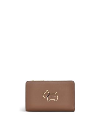 Radley Women's Heritage Dog Outline Bifold Purse - Brown, Brown,Orange