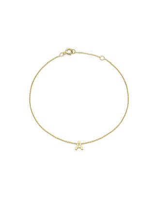 9 Carat Gold A-Z Initial Bracelet