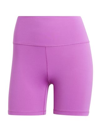 Adidas Women's All Me High Waisted Gym Shorts - Magenta, Magenta