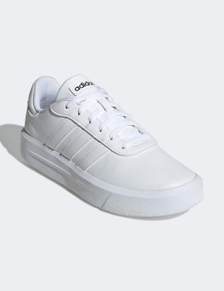 Adidas Women's Court Platform Trainers - 5.5 - White, White