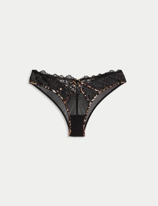 Boutique Women's Gala Embroidery Miami Knickers - 12 - Black Mix, Black Mix