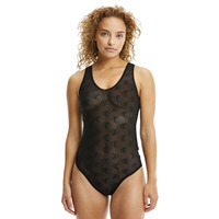 Calvin Klein CK One Logo Mesh Bodysuit