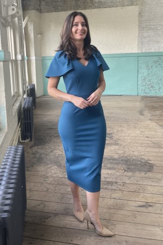 Closet London Blue Teal Bodycon Dress