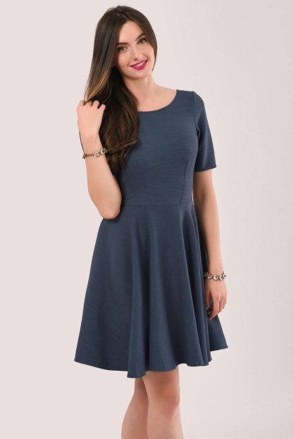 Closet London Denim Short Sleeved Skater Dress