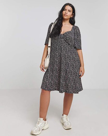 Ditsy Print Supersoft Skater Dress