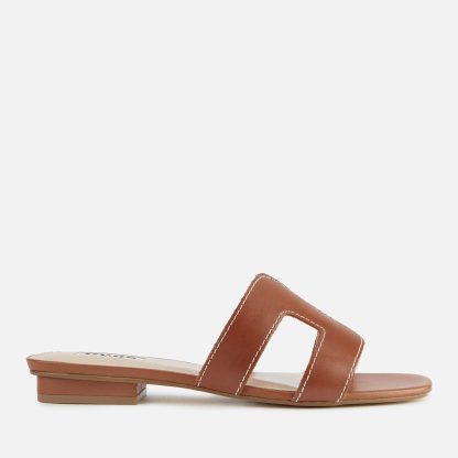 Dune London Women's Loupe Leather Mule Sandals - Tan - UK 3