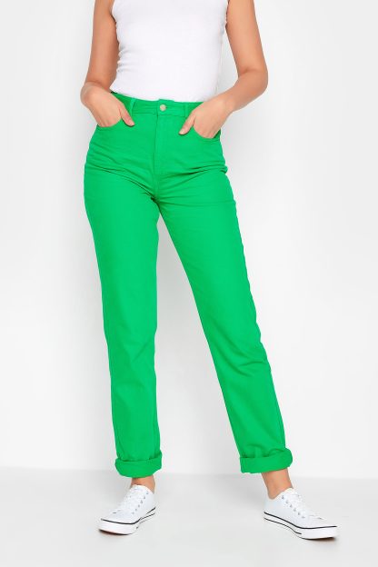 Lts Tall Bright Green Una Mom Jeans Ex Long > 28 Lts | Tall Women's High Waisted Jeans