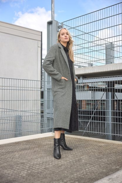 Lts Tall Charcoal Grey Longline Cardigan Coat 22-24 Lts | Tall Women's Coats