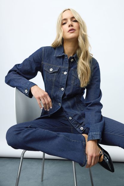 Lts Tall Indigo Blue Denim Jacket 22-24 Lts | Tall Women's Denim Jackets