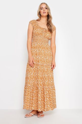 Lts Tall Yellow Sunflower Print Maxi Dress 24 Lts | Tall Women's Maxi Dresses