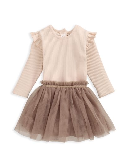 Mamas & Papas Girls 2pc Mesh Tutu & Cotton Rich Bodysuit Outfit (0-3 Yrs) - 12-18 - Pink, Pink