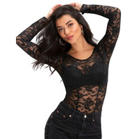 Pour Moi Make A Scene Long Sleeve Lace Body