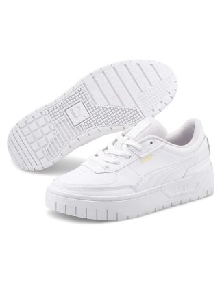 Puma Women's Cali Dream Leather Flatform Trainers - 5 - Pearl, Pearl