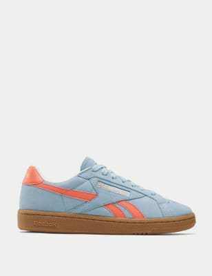 Reebok Women's Club C Grounds UK Suede Trainers - 6 - Medium Blue Mix, Medium Blue Mix,Oatmeal Mix,Purple