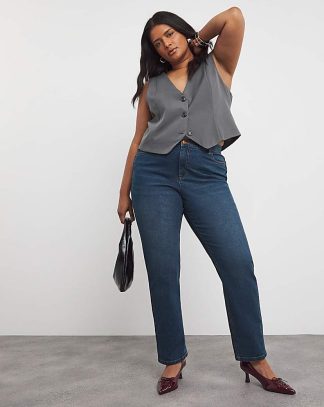 Simply Be 24/7 Boyfriend Jeans - Blue