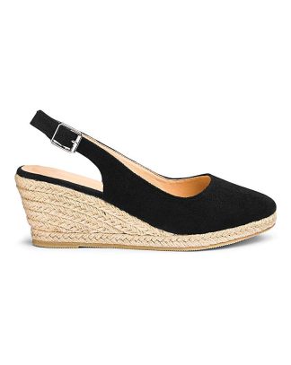 Slingback Wedge Espadrilles EEEEE Fit