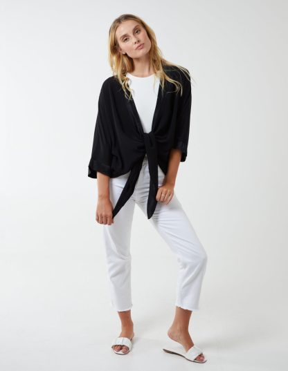 Tie Knot Top - ONE / BLACK