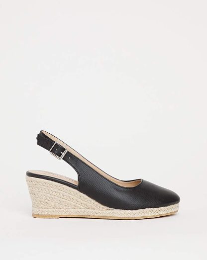 Wedge Espadrille Slingback Sandal E Fit