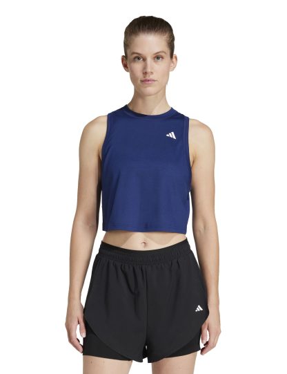 Adidas Women's Train Essentials Crew Neck Boxy Vest Top - M - Bright Blue, Dark Pink,Bright Blue,White