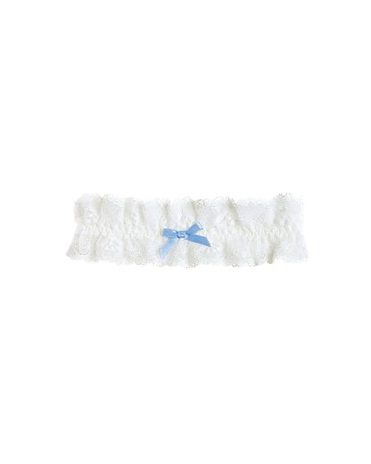 Bluebella Ivory & Blue Bridal Garter in Lace