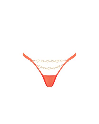 Bluebella Phoenix Thong Hot Coral/Gold