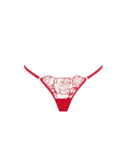 Bluebella Rosalie Thong Red/Sheer