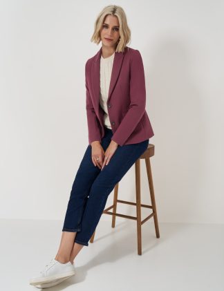 Crew Clothing Women's Tailored Blazer - 14 - Berry, Navy,Berry