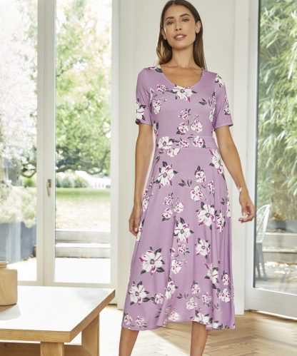 Damart Floral Flared Dress