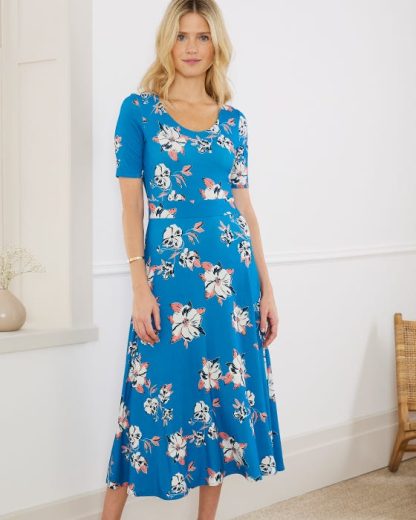 Damart Floral Flared Dress